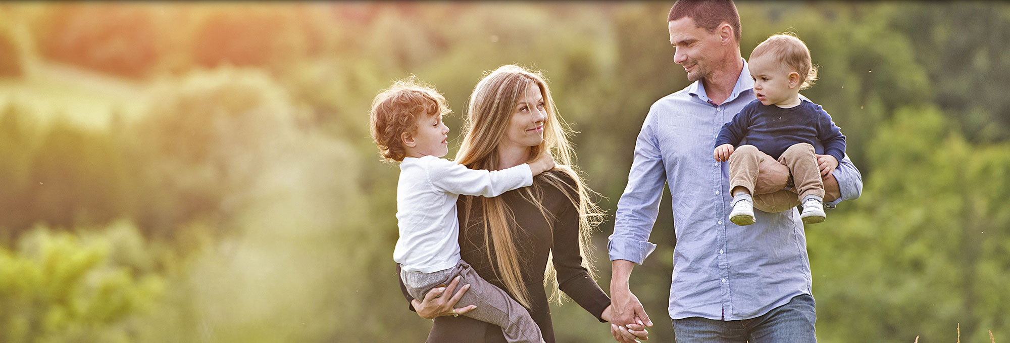 Young Couple With Children